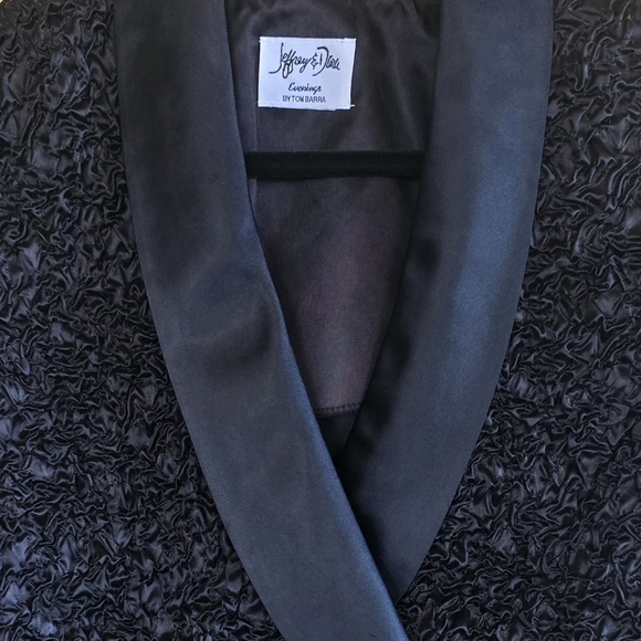 Vintage Glam Formal Tuxedo Jacket JEFFREY & DARA EVENINGS by Tom Barra Black Tie - Picture 4 of 4